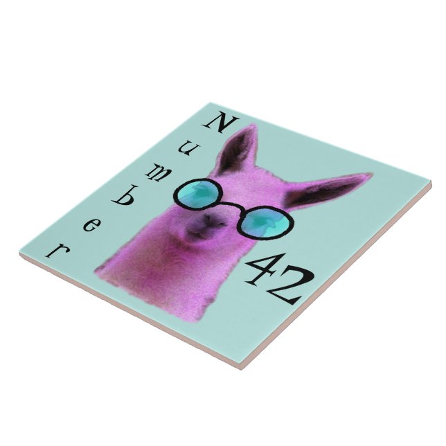 Azulejo Llama rosa Guay! Número de mosaico (Lado)