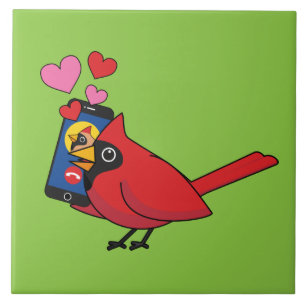 Azulejo Llamadas Cardinal Bird Love Mating