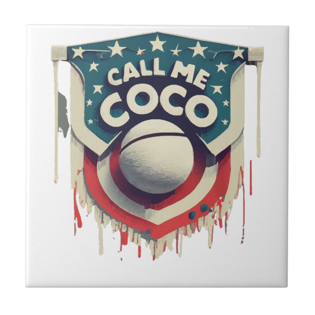 Azulejo Llámame Coco Llámame Campeón (Frente)