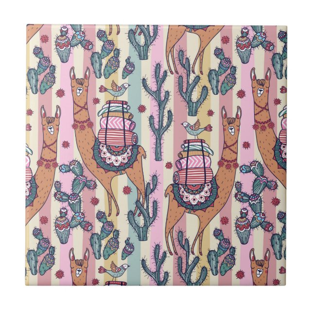 Azulejo Llamas en modelo de las rayas (Frente)