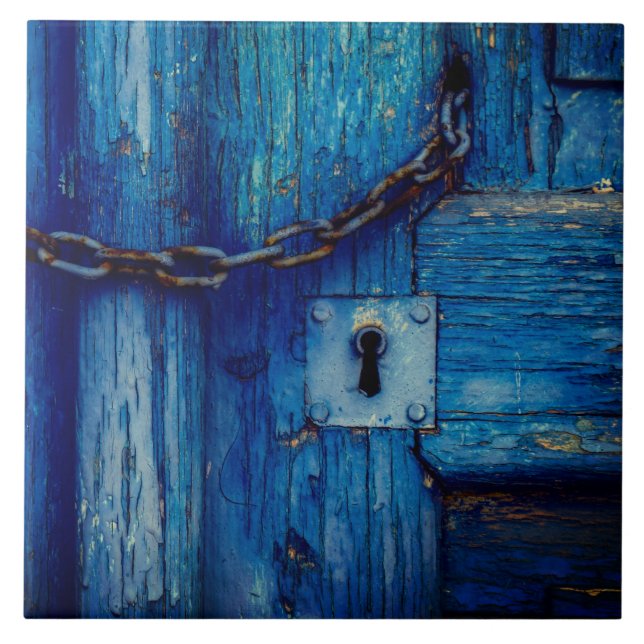 Azulejo Llave de la puerta de madera rústica y mosaico en  (Frente)