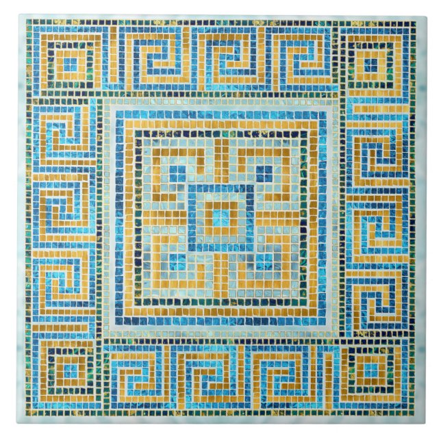 Azulejo Llave de malandras de mosaico griego (Frente)