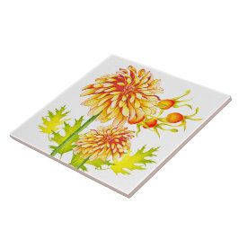 Azulejo Llegada de otoño a una tela cerámica