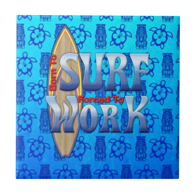 Azulejo Llevado practicar surf forzado para trabajar (Frente)