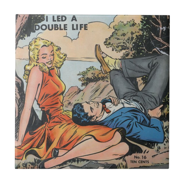 Azulejo Llevé una vida doble (Frente)