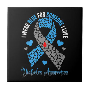 Azulejo Llevo Azul Por Alguien Que Amo Diabetes Tipo 1 Awa
