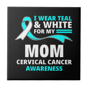 Azulejo Llevo Verde Azulado Y Blanco Mi Mamá Cáncer Cervic