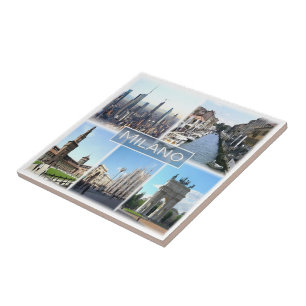 Azulejo LMD002 MILÁN, Mosaico, Lombardía, Italia,