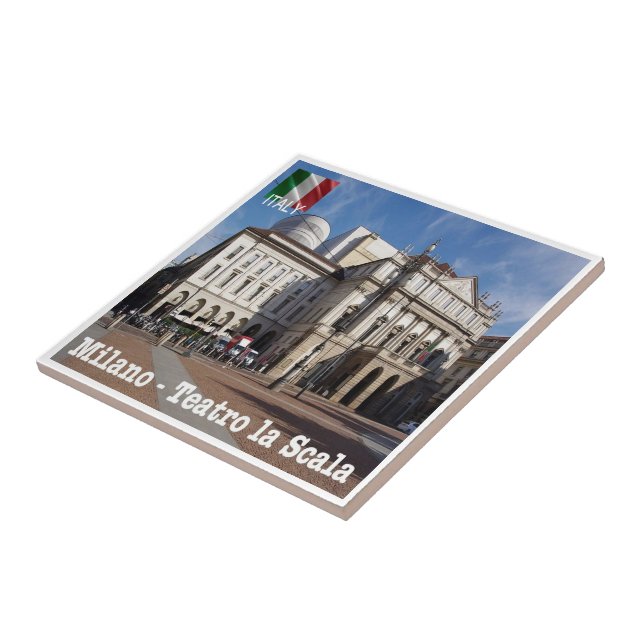 Azulejo LMD008 MILÁN, Theater alla Scala, Italia, (Lado)