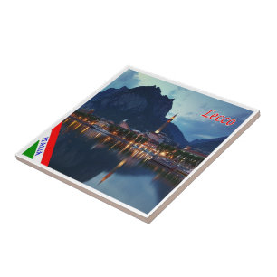 Azulejo LMD076 LECCO, City at Sunset, Italia,