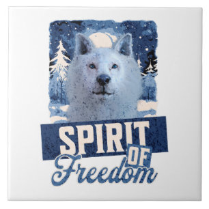 Azulejo Lobo Ártico Espíritu de Libertad Diseño de Vida Si