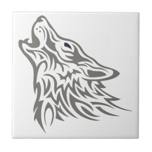 Azulejo Lobo del grito