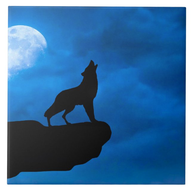 Azulejo Lobo Nocturno (Frente)