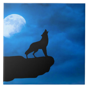 Azulejo Lobo por la noche