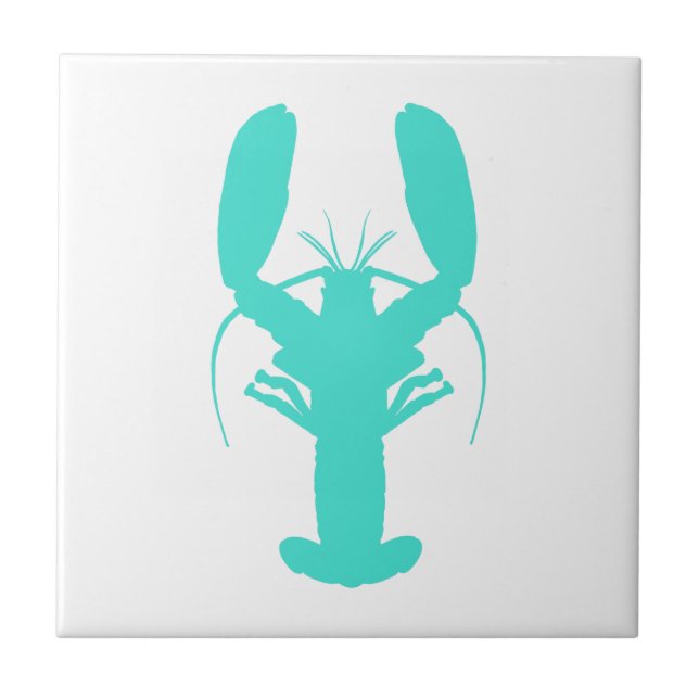 Azulejo Lobster costero turquesa (Frente)