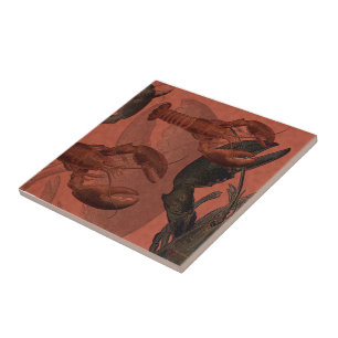 Azulejo Lobster en mosaico de impresión