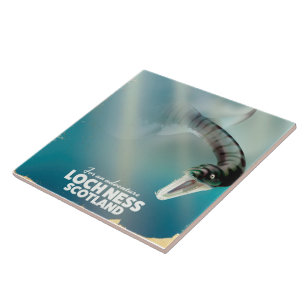 Azulejo Loch Ness Scotland monstruo vintage poster de viaj