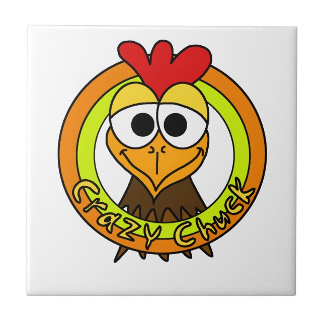Azulejo Loco Chuck Chicken Head (Frente)
