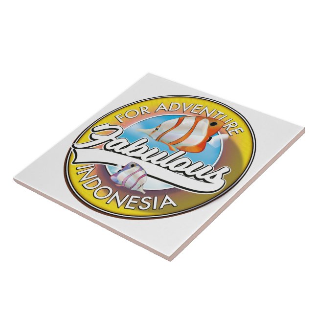 Azulejo Logo de Adventure Fabulous Indonesia (Lado)