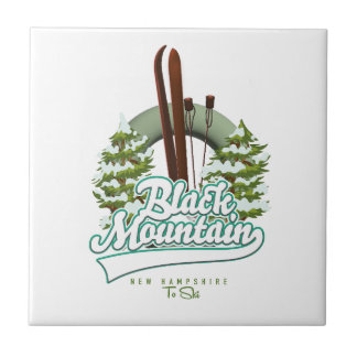 Azulejo Logo de Black Mountain New Hampshire Ski. Pared de