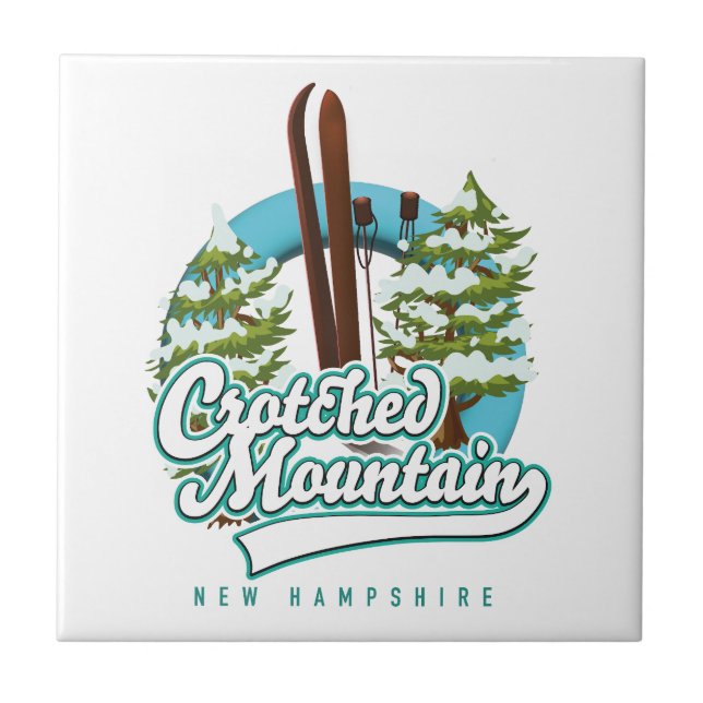 Azulejo Logo de la nueva montaña de hampshire (Frente)