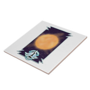 Azulejo Logo de Sci-fi del estilo de los años 50