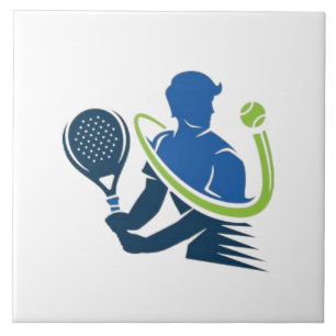 Azulejo Logo del Club de Tenis - Acción dinámica, estilo d