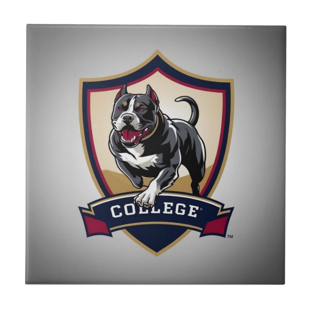 Azulejo Logo del PitBull College (Frente)