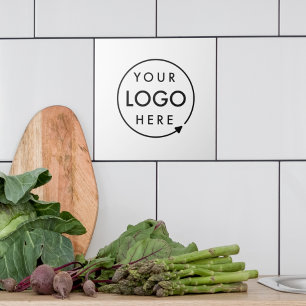 Azulejo Logotipo comercial Minimalista Limpiar blanco senc