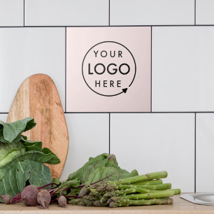 Azulejo Logotipo comercial   Profesional femenino Rosa de 