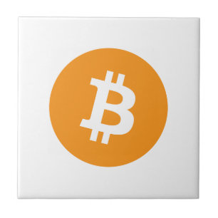 Azulejo Logotipo de criptografía de Bitcoin