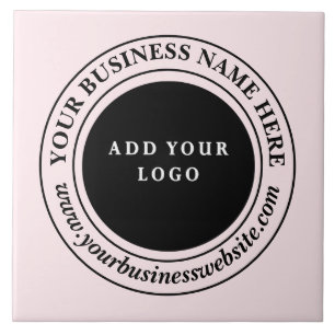 Azulejo Logotipo empresarial personalizado rosa moderno