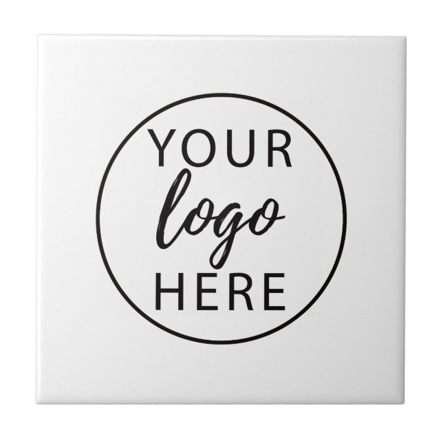 Azulejo Logotipo Empresarial Personalizado Simple (Frente)