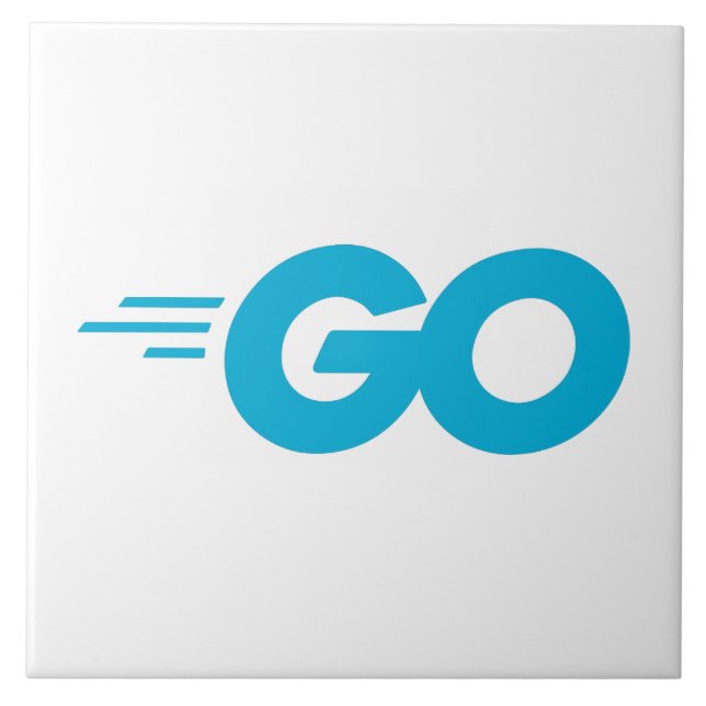 Azulejo Logotipo Golang (Lenguaje de programación Go) (Frente)