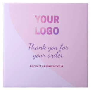 Azulejo Logotipo rosa morado conecte con nosotros redes so