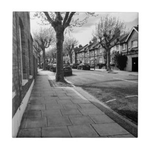 Azulejo London Street View England blanco y negro