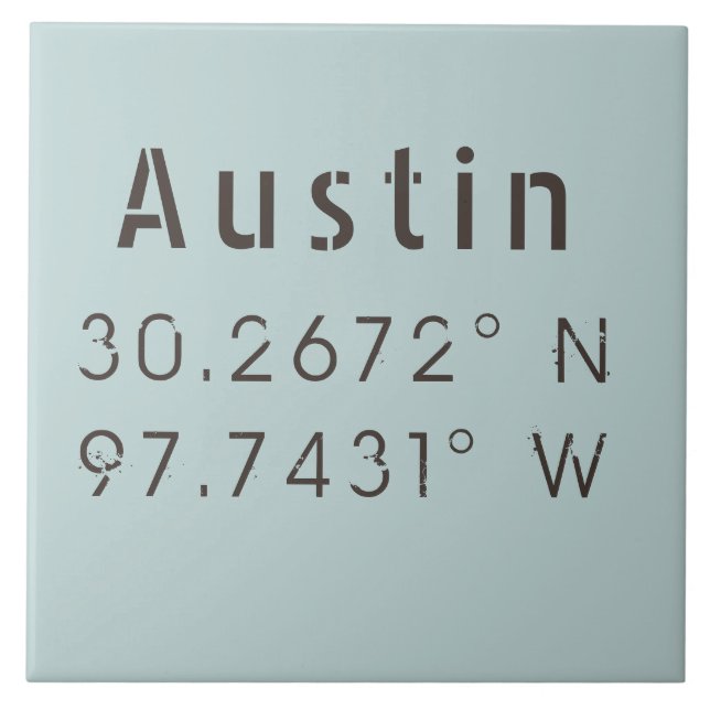 Azulejo Longitud de Austin Latitude (Frente)