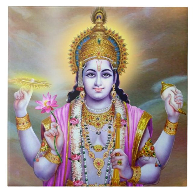 Azulejo Lord Vishnu Floral Bella Artes (Frente)