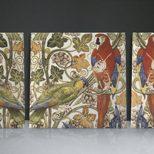 Azulejo Loros de De Morgan en la colección de parra