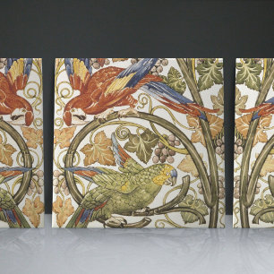 Azulejo Loros de De Morgan en la colección Grapevine