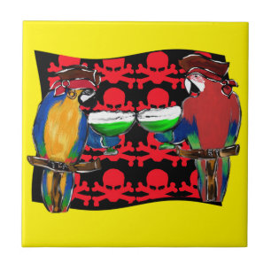 Azulejo Loros Piratas