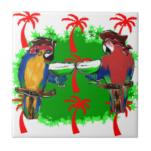 AZULEJO LOROS PIRATAS