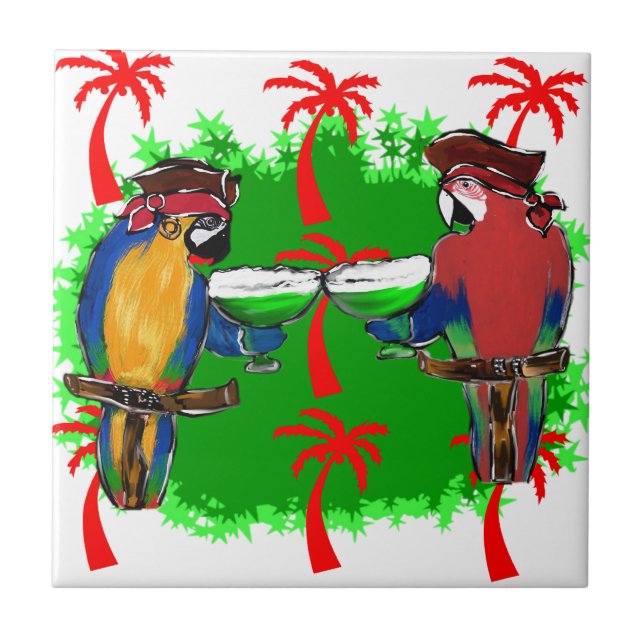 AZULEJO LOROS PIRATAS (Frente)