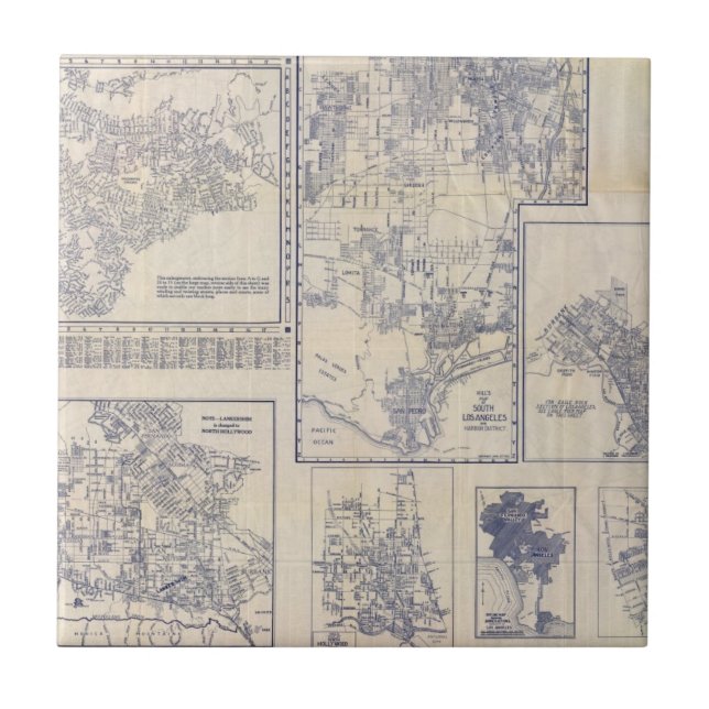 Azulejo Los Ángeles, California (Frente)