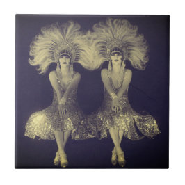Azulejo Los años 1920 Las hermanas gemelas Flappers