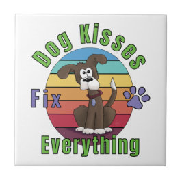 Azulejo Los besos de perro lo arreglan todo 