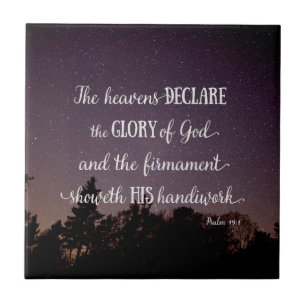 Azulejo Los cielos declaran la gloria de Dios