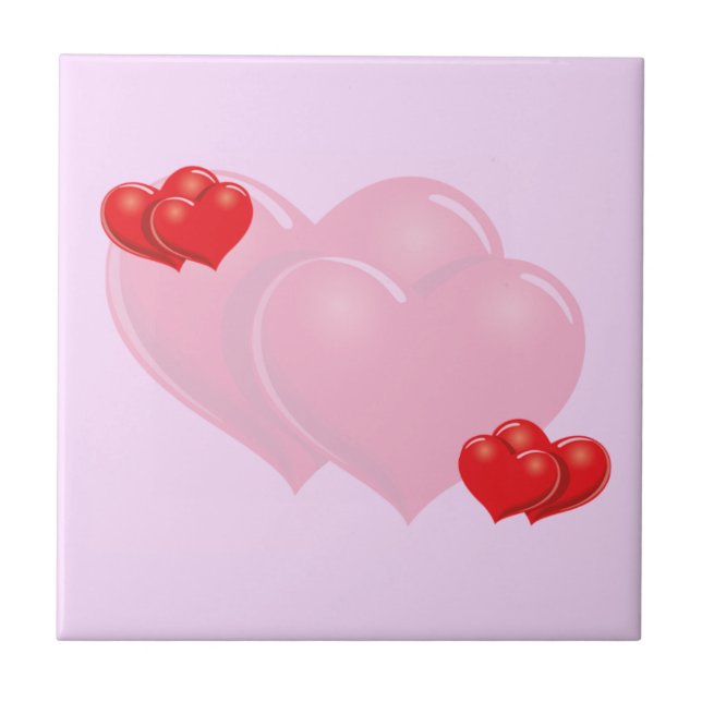 Azulejo Los corazones son corazón pesado (Frente)