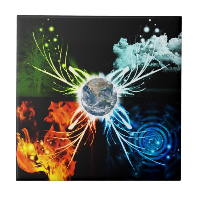 Azulejo Los cuatro elementos (Frente)