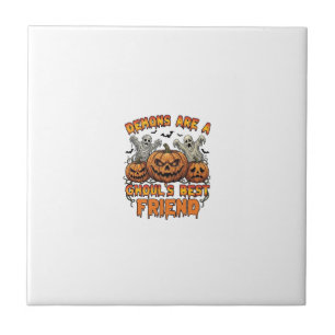 Azulejo Los demonios son amigos de los ghouls las calabaza